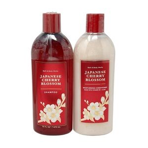 NEW BATH & BODY WORKS JAPANESE CHERRY BLOSSOM SHAMPOO & CONDITIONER SET 16 OZ EA